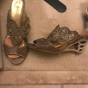 Silver and Gold heels